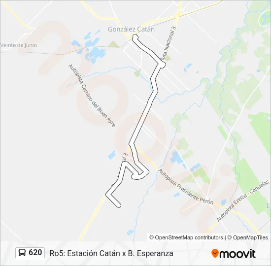 620 Colectivo Line Map