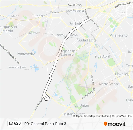 620 Colectivo Line Map