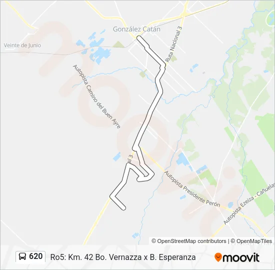 620 Colectivo Line Map