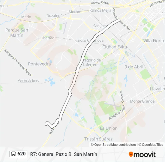 620 Colectivo Line Map