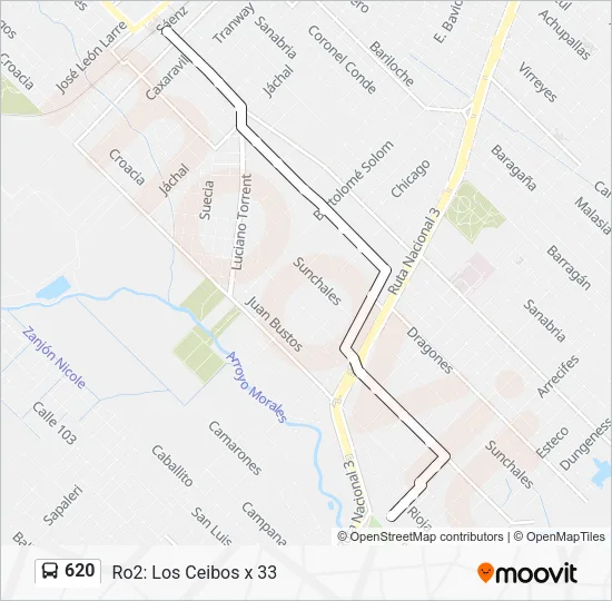 620 Colectivo Line Map