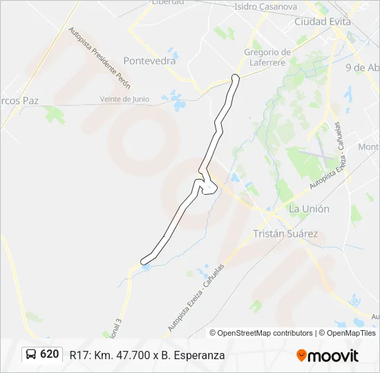 620 Colectivo Line Map