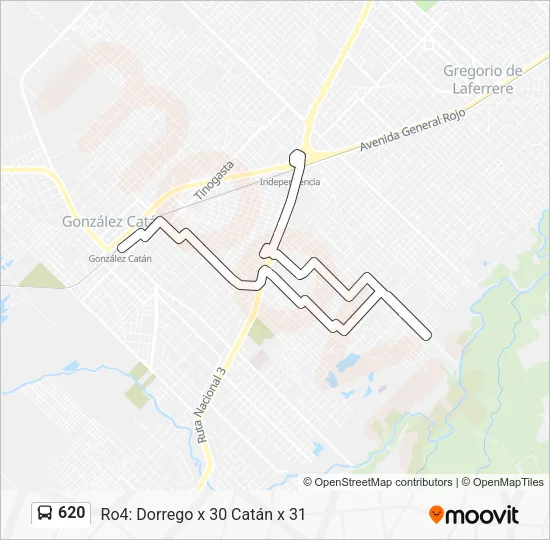 620 Colectivo Line Map