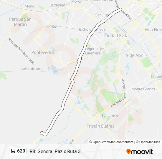 620 Colectivo Line Map