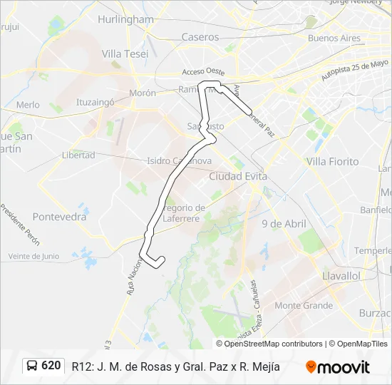 620 Colectivo Line Map