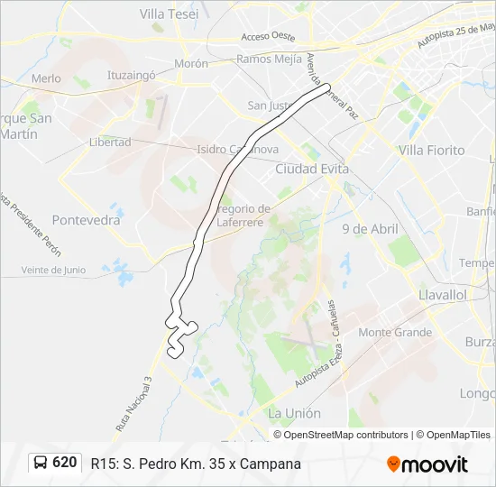 620 Colectivo Line Map