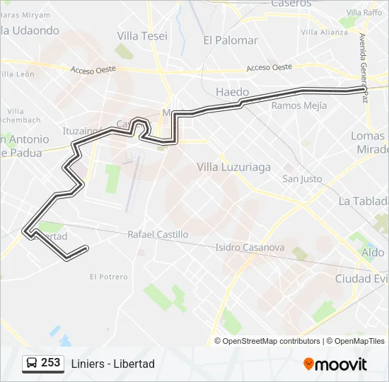 253 Colectivo Line Map