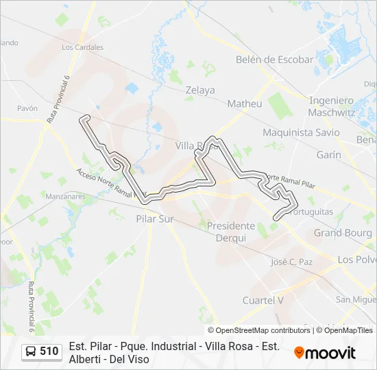 510 Colectivo Line Map
