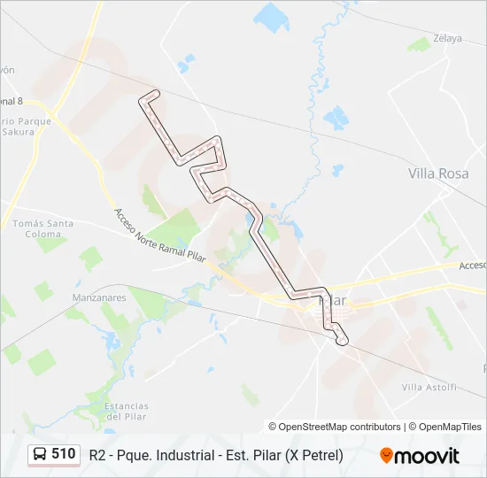 510 Colectivo Line Map