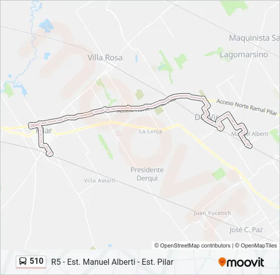 510 Colectivo Line Map