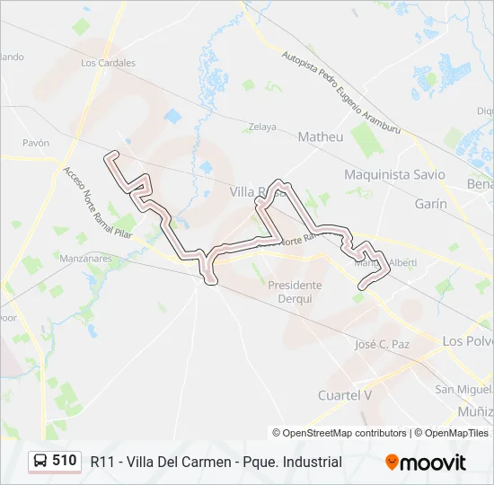 510 Colectivo Line Map