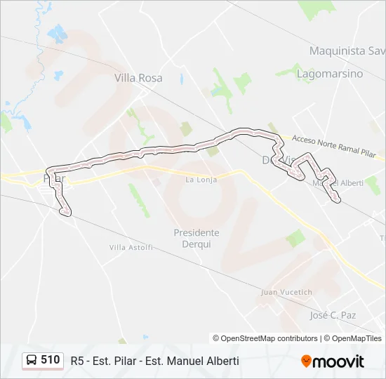 510 Colectivo Line Map