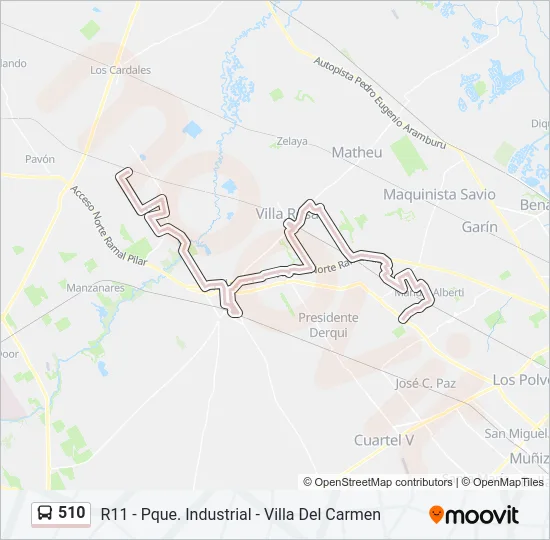510 Colectivo Line Map