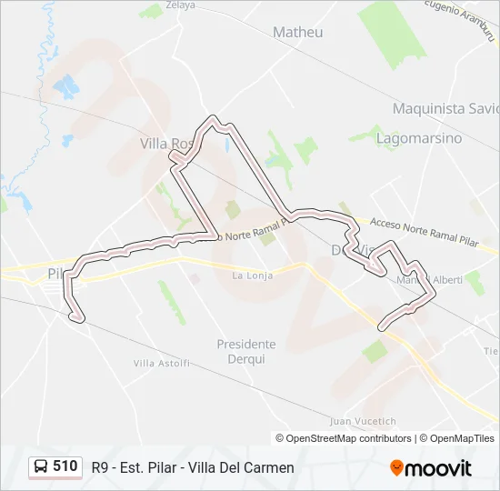 510 Colectivo Line Map