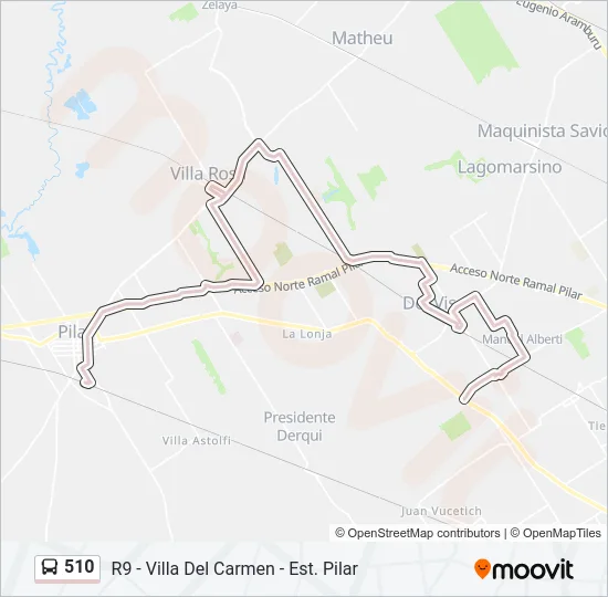 510 Colectivo Line Map