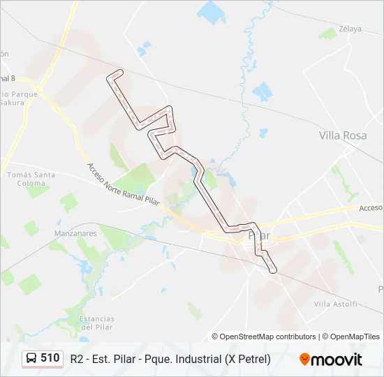 510 Colectivo Line Map