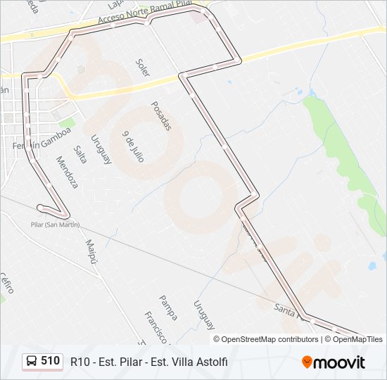 510 Colectivo Line Map