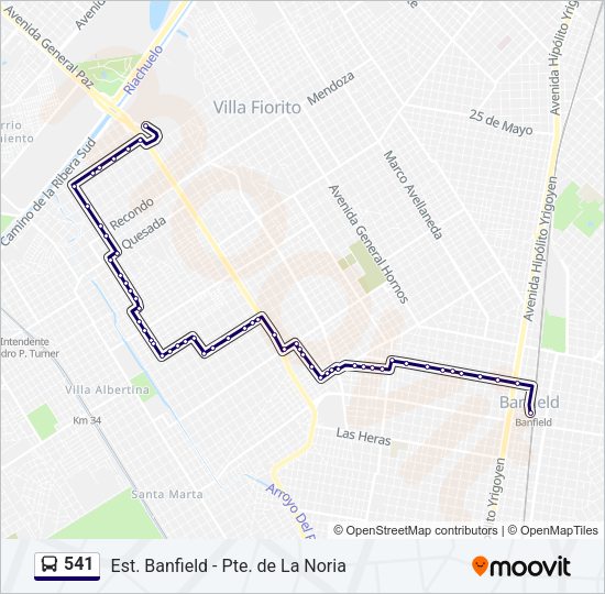541 Colectivo Line Map