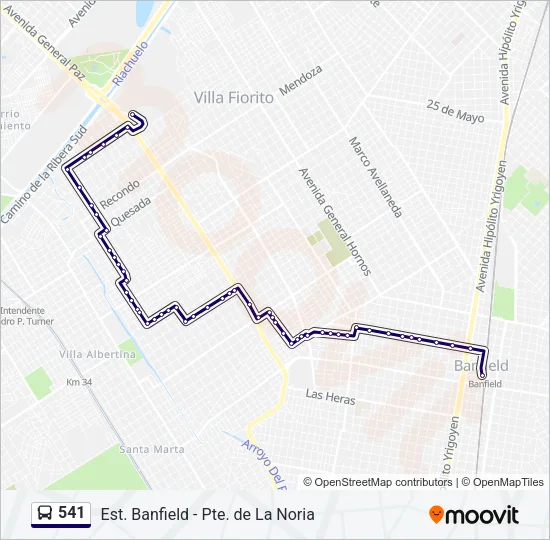 541 Colectivo Line Map