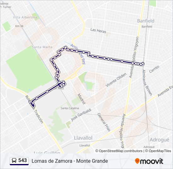Mapa de 543 de Colectivo