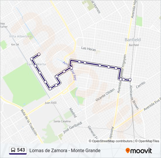 Mapa de 543 de Colectivo