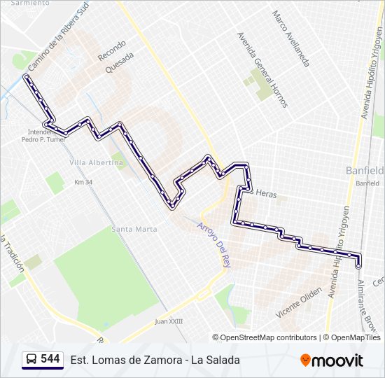Mapa de 544 de Colectivo