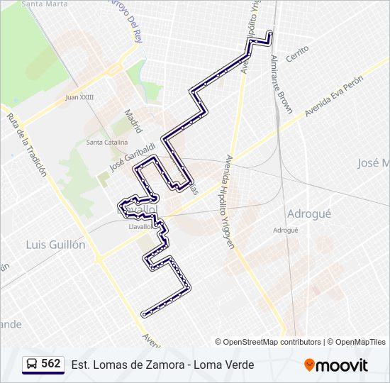 562 Colectivo Line Map