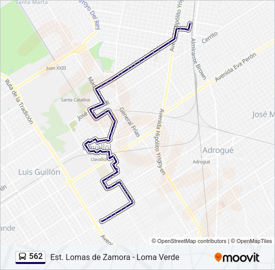 562 Colectivo Line Map