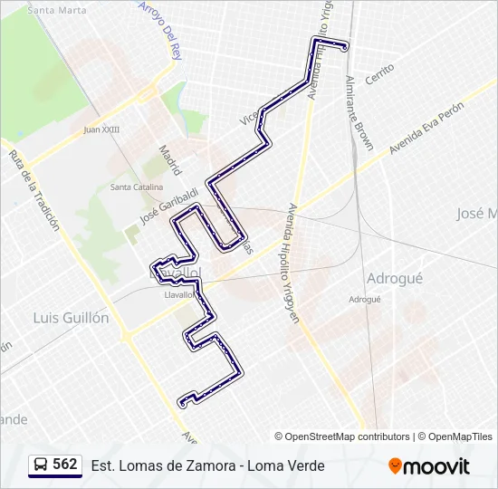 562 Colectivo Line Map