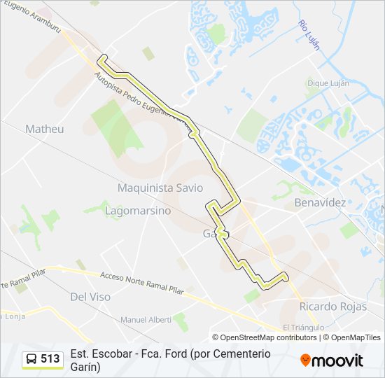 513 Colectivo Line Map