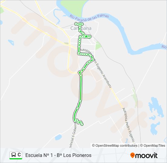 C Colectivo Line Map
