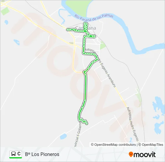 C Colectivo Line Map