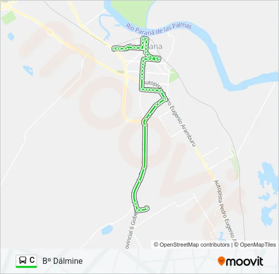 C Colectivo Line Map