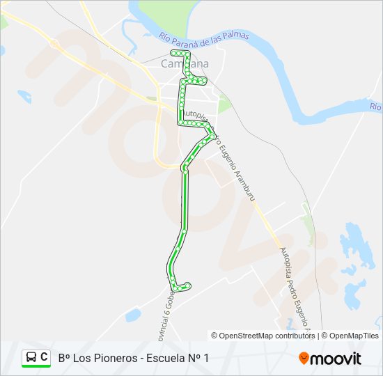 C Colectivo Line Map