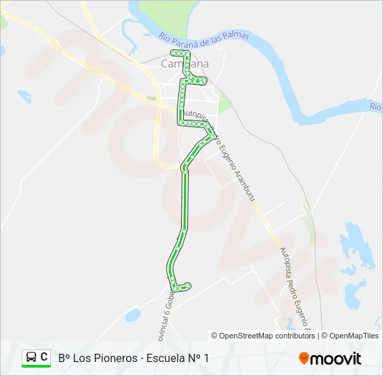 C Colectivo Line Map