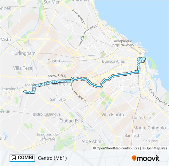 COMBI Colectivo Line Map