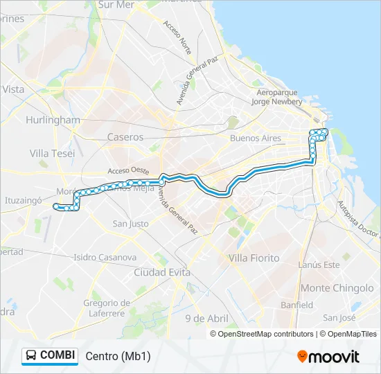 COMBI Colectivo Line Map