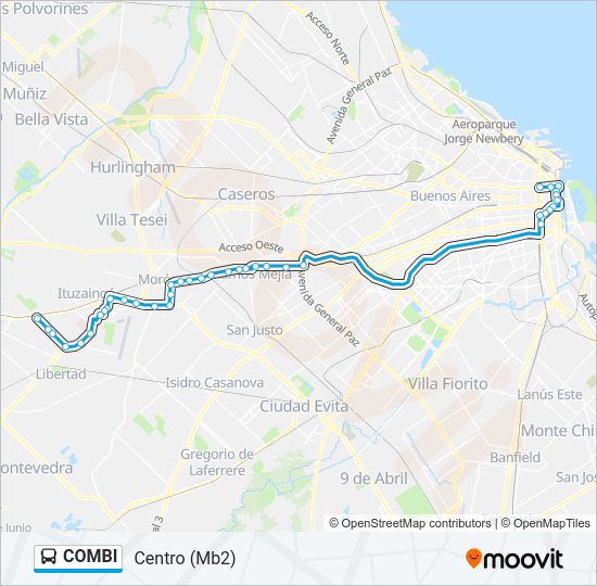 COMBI Colectivo Line Map