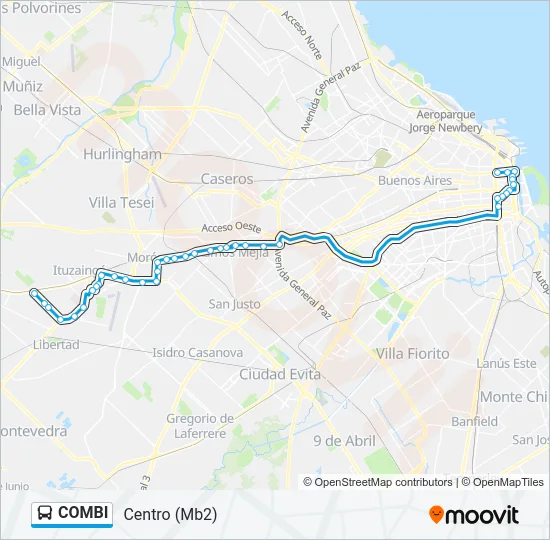 COMBI Colectivo Line Map