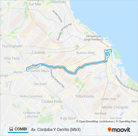 COMBI Colectivo Line Map