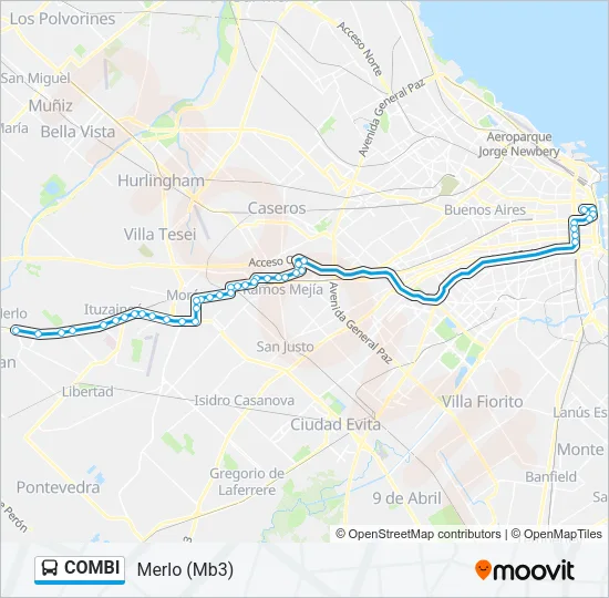 COMBI Colectivo Line Map