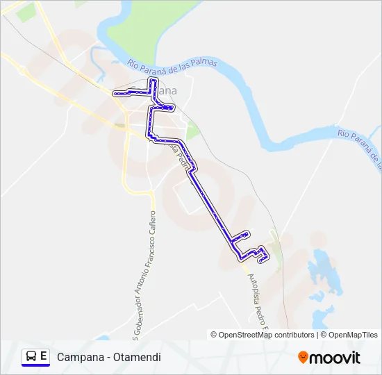 E Colectivo Line Map
