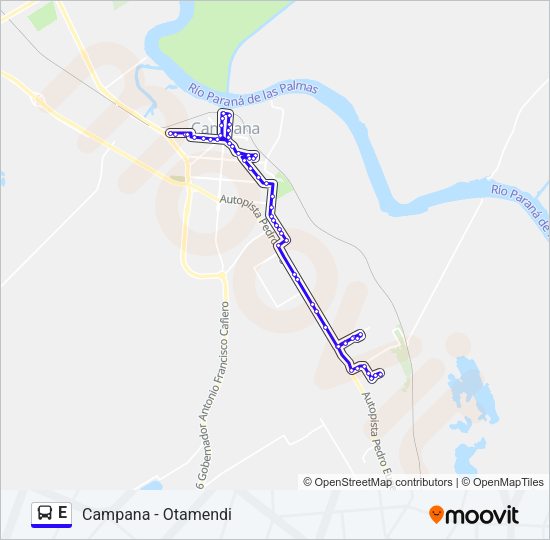 E Colectivo Line Map