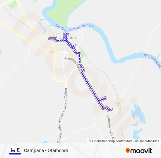 E Colectivo Line Map