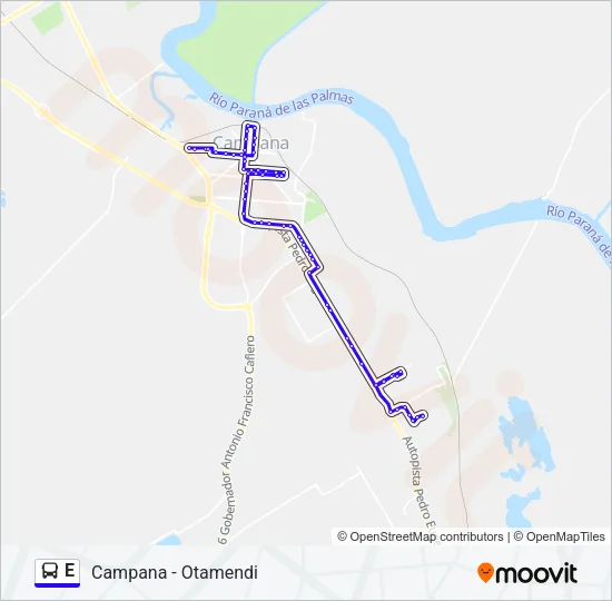 E Colectivo Line Map
