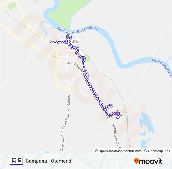 E Colectivo Line Map