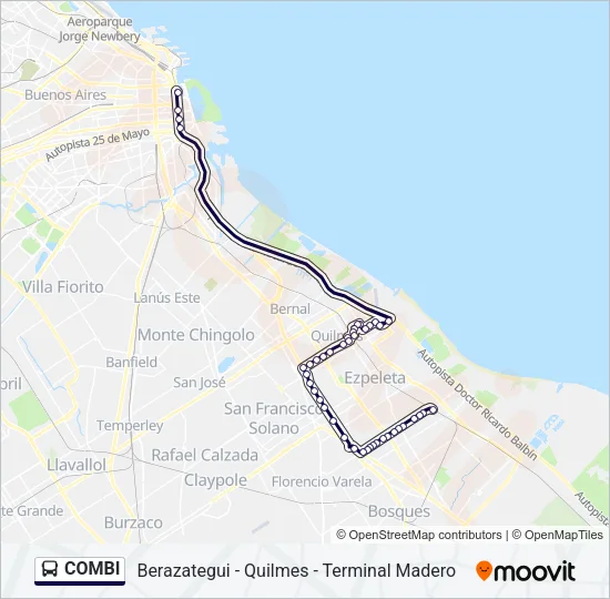 COMBI Colectivo Line Map