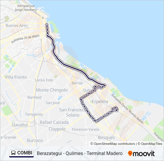 COMBI Colectivo Line Map