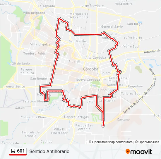 601 Colectivo Line Map