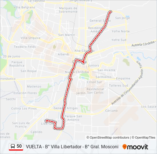 Mapa de 50 de colectivo